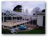 The pool enclosure under construction  » Click to zoom ->